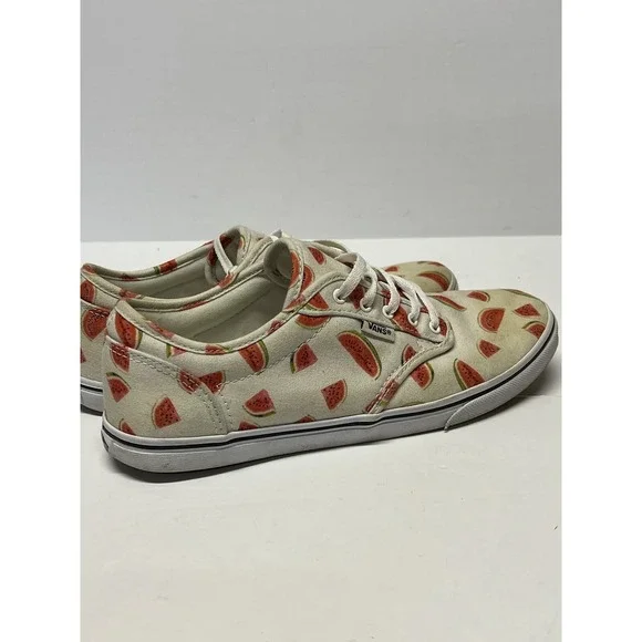 Vans Watermelon low top canvas "Off the Wall" Sneakers Women's Size 8.5 - Picture 3 of 10